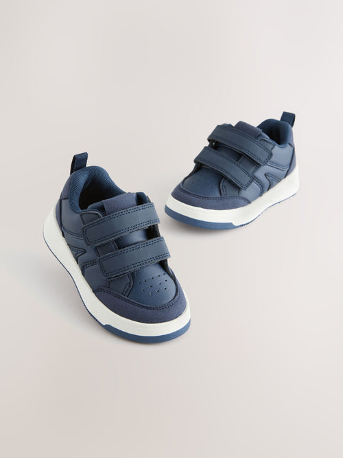 Navy Touch Fastening Two Strap Trainers