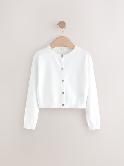 White Button Up Cardigan (3mths-16yrs)