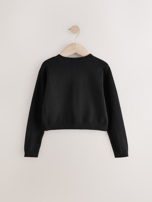 Black Button Up Cardigan (3mths-16yrs)