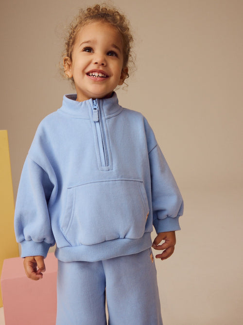 Blue Quarter Zip Sweatshirt (3mths-7yrs)