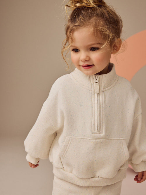 Oatmeal Quarter Zip Sweatshirt (3mths-7yrs)