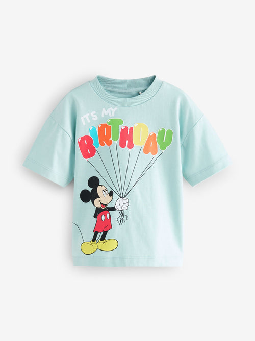 Blue Single Mickey Mouse Short Sleeve T-Shirt (3mths-8yrs)