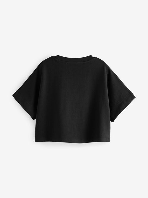 Black Boxy T-Shirt (3-16yrs)