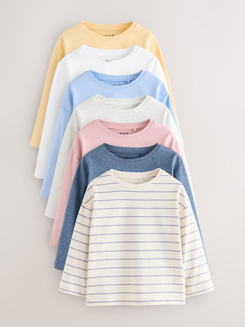 Multi Long Sleeve T-Shirts 7 Pack (3mths-7yrs)