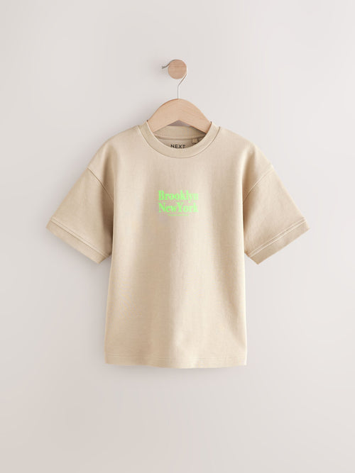 Stone Brooklyn Graphic Heavyweight Short Sleeve T-Shirt (3-16yrs)