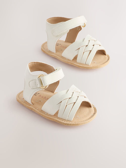 White Fisherman Sandals (0-24mths)