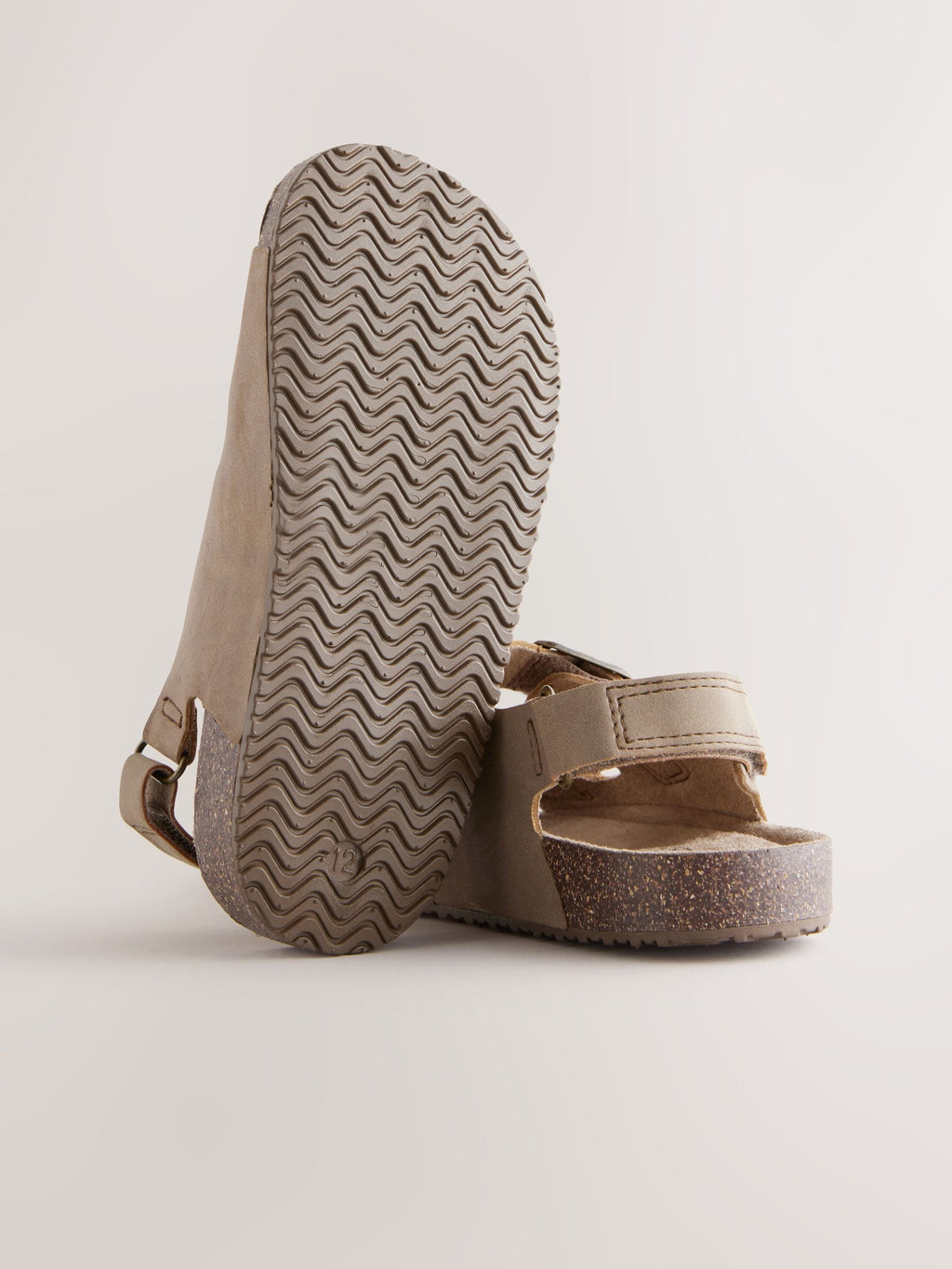 Neutral Standard Fit (F) Double Buckle Cushioned Footbed Sandals