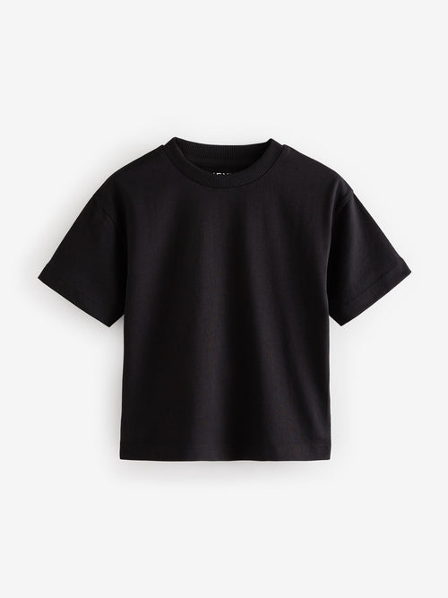 Black Short Sleeve Plain T-Shirt (3mths-7yrs)