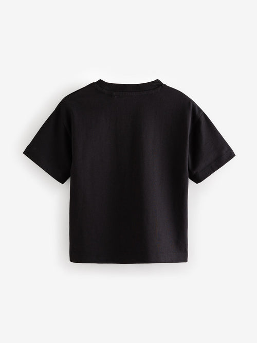 Black Short Sleeve Plain T-Shirt (3mths-7yrs)