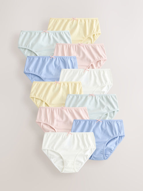 Yellow/White Briefs 10 Pack (1.5-16yrs)