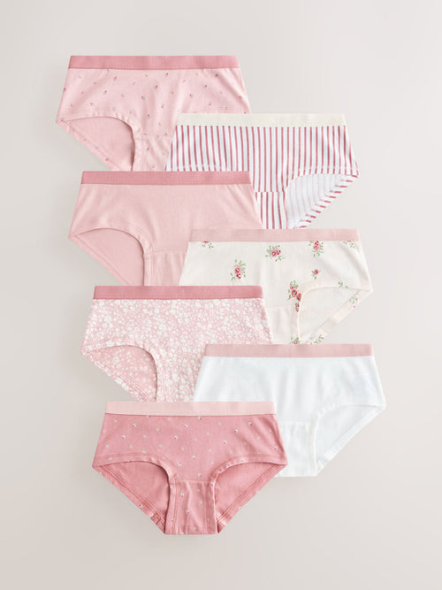 Pink Hipsters Briefs 7 Pack (2-16yrs)