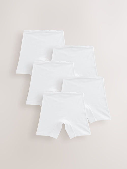 White Lace Short Briefs 5 Pack (2-16yrs)