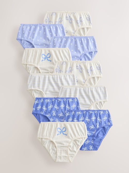Blue Bow Briefs 10 Pack (1.5-16yrs)