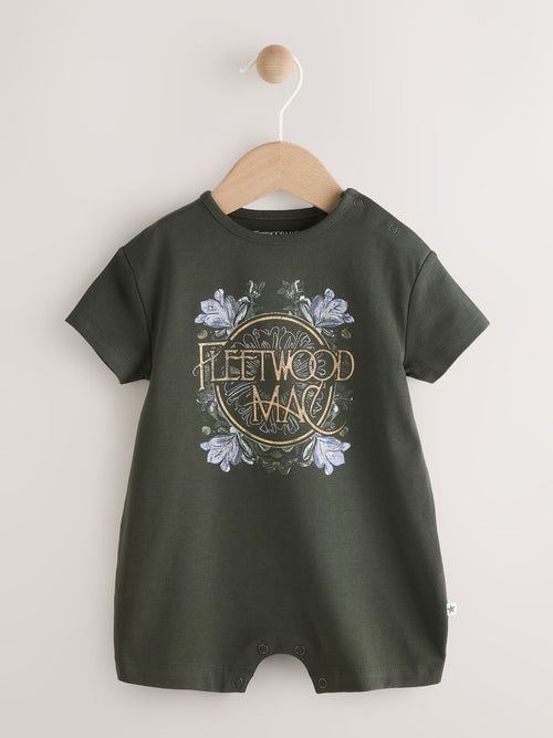 Charcoal Grey Fleetwood Mac Band Baby Romper