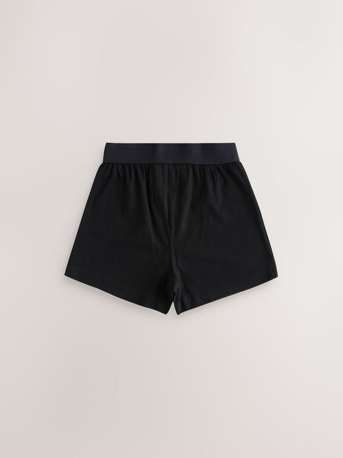 Black Loose Fit 100% Cotton Boxers 5 Pack (1.5-16yrs)