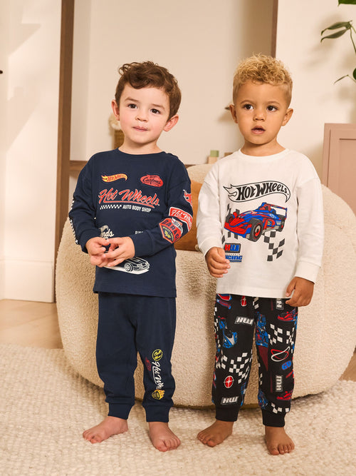 Multi Hot Wheels Snuggle Pyjamas 2 Pack (9mths-9yrs)
