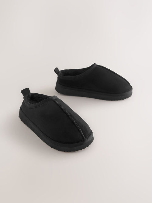 Black Cosy Mule Slippers
