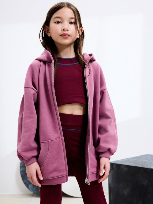 Berry Pink Zip Up Hoodie (3-16yrs)
