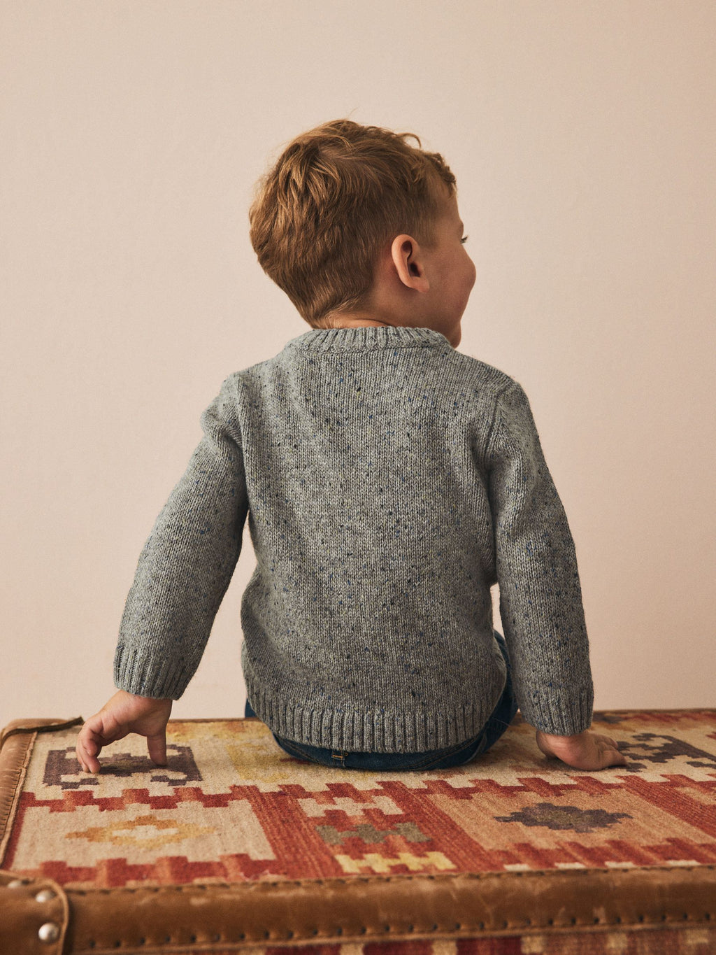 Grey Car Knitted Jumper (3mths-7yrs)