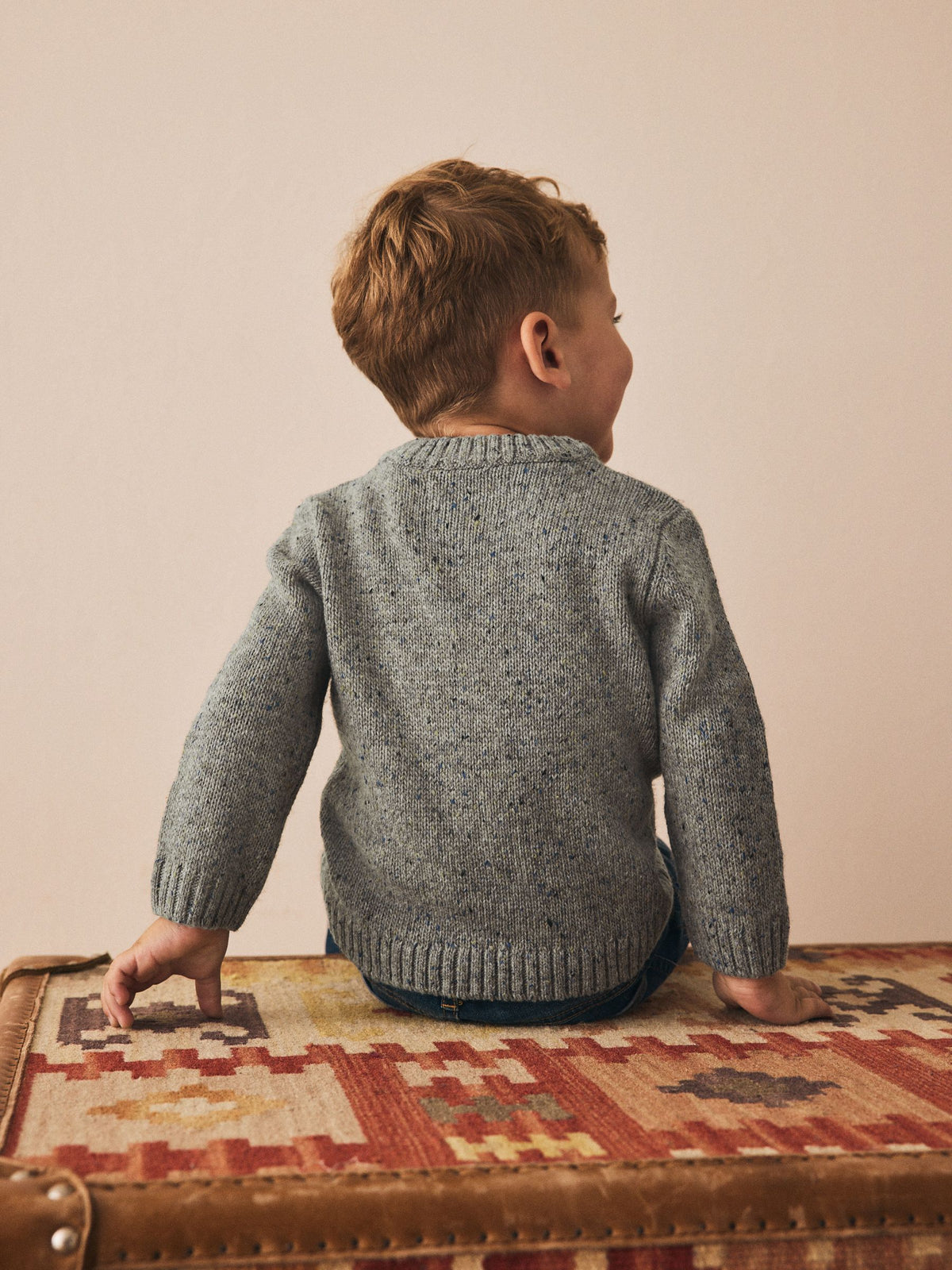 Grey Car Knitted Jumper (3mths-7yrs)