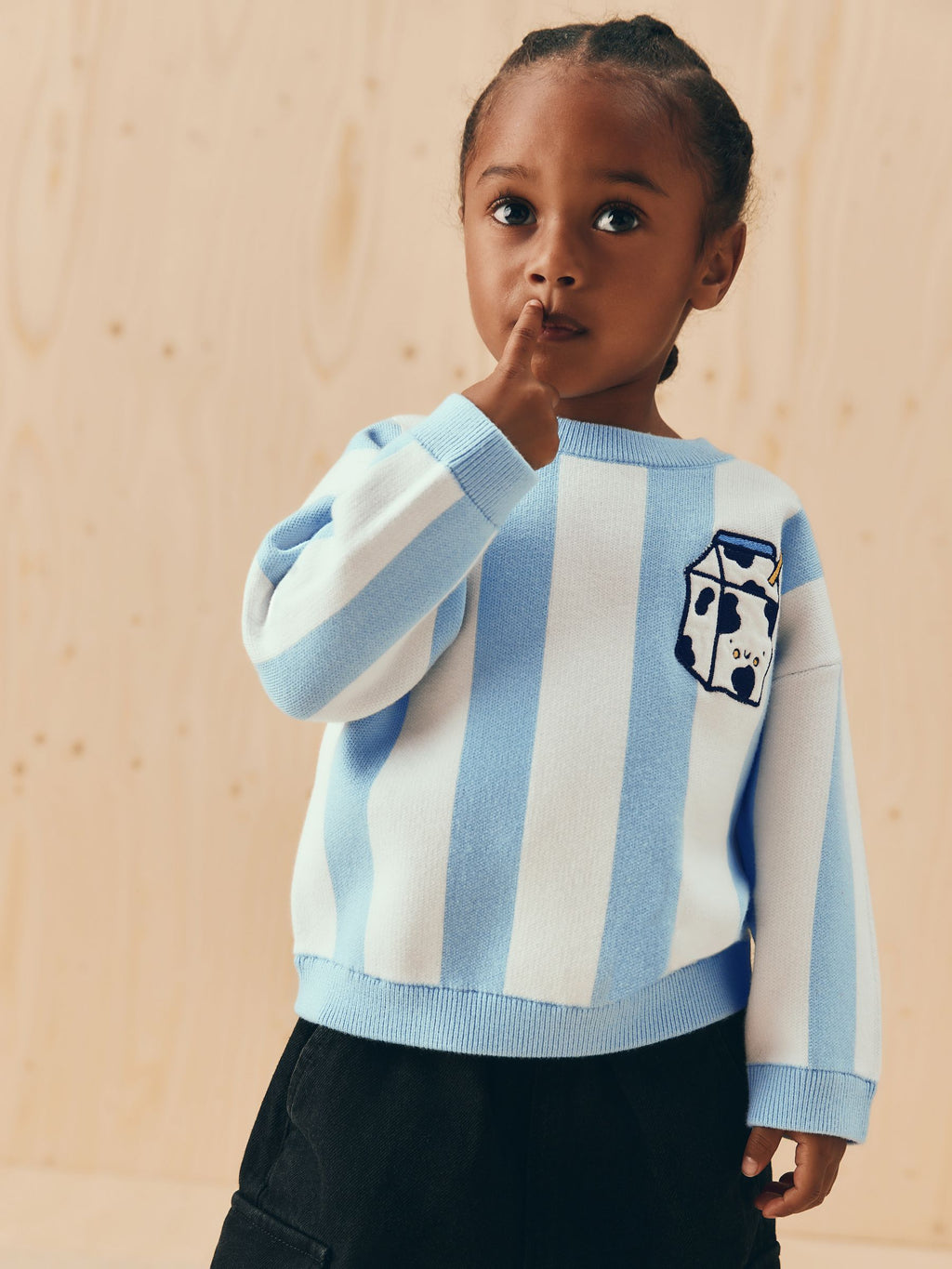 Light Blue Knitted Crew Neck Jumper (3mths-7yrs)