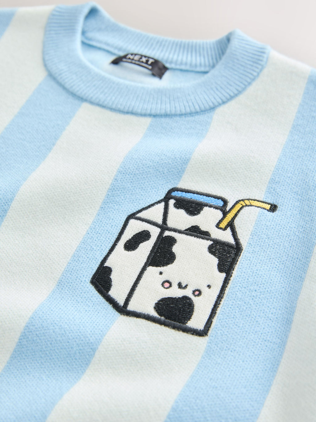 Light Blue Knitted Crew Neck Jumper (3mths-7yrs)
