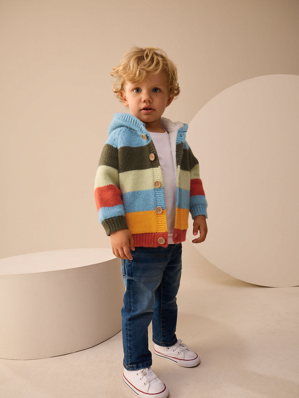 Multi Bright Stripe Character Cardigan (3mths-7yrs)