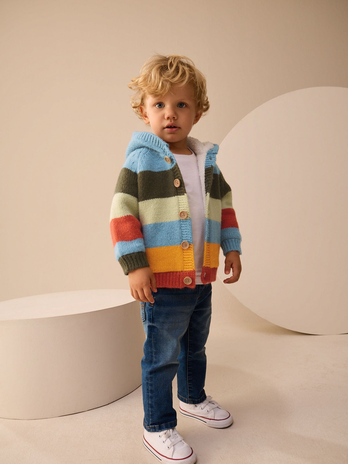 Multi Bright Stripe Character Cardigan (3mths-7yrs)