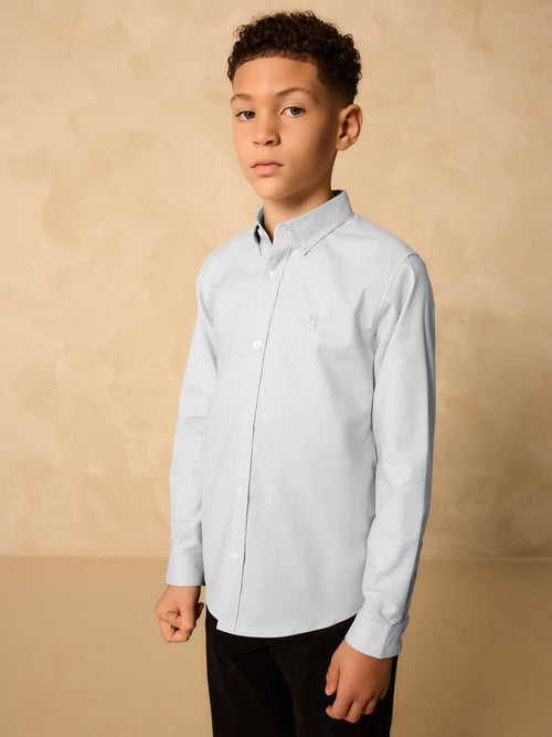 Light Grey Single Oxford Shirt (3-16yrs)
