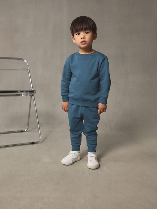 Teal Blue Plain Sweatshirt And Joggers Set (3mths-7yrs)