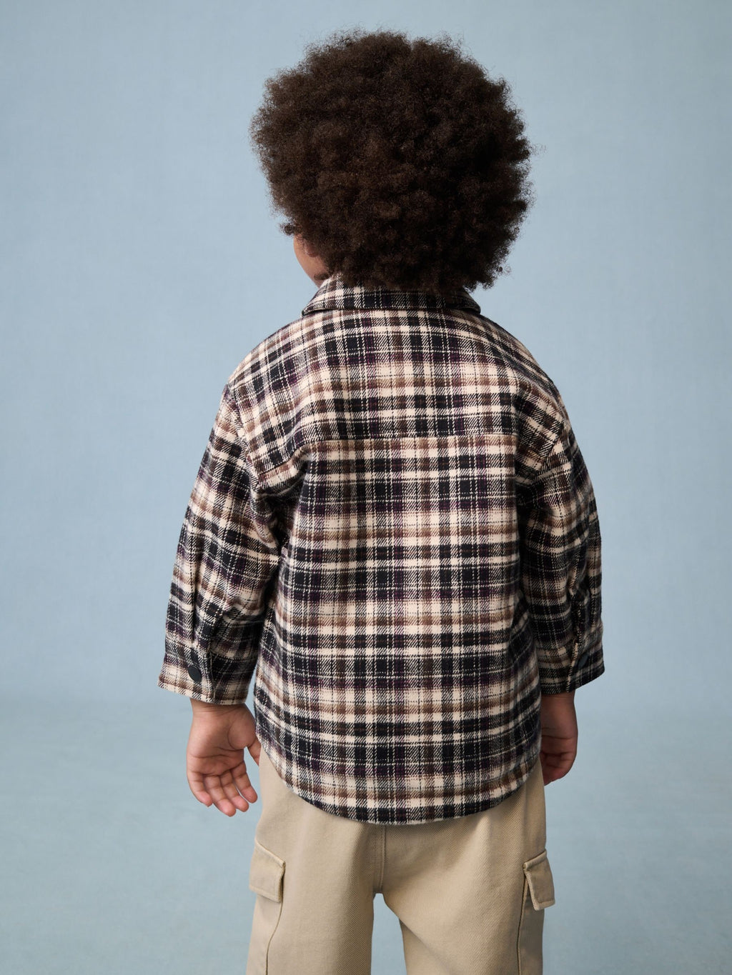 Mono Core Borg Lined Check Shacket (3mths-7yrs)