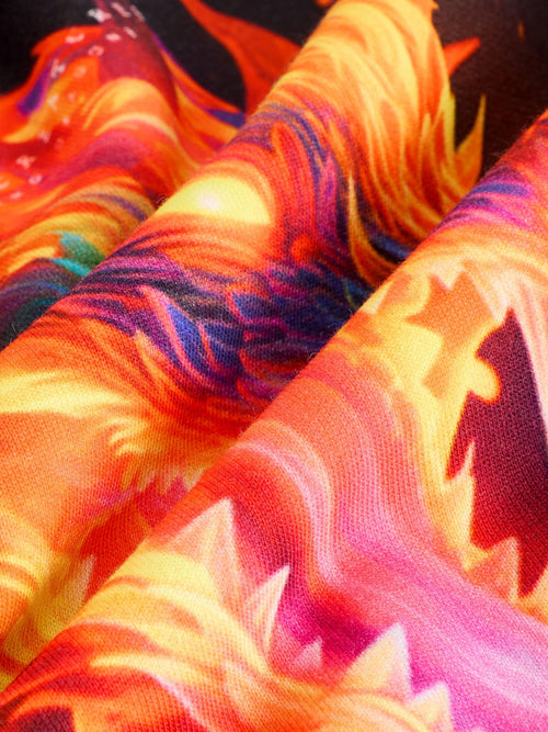 Black Dragon Older Graphic Print Hoodie (3-16yrs)