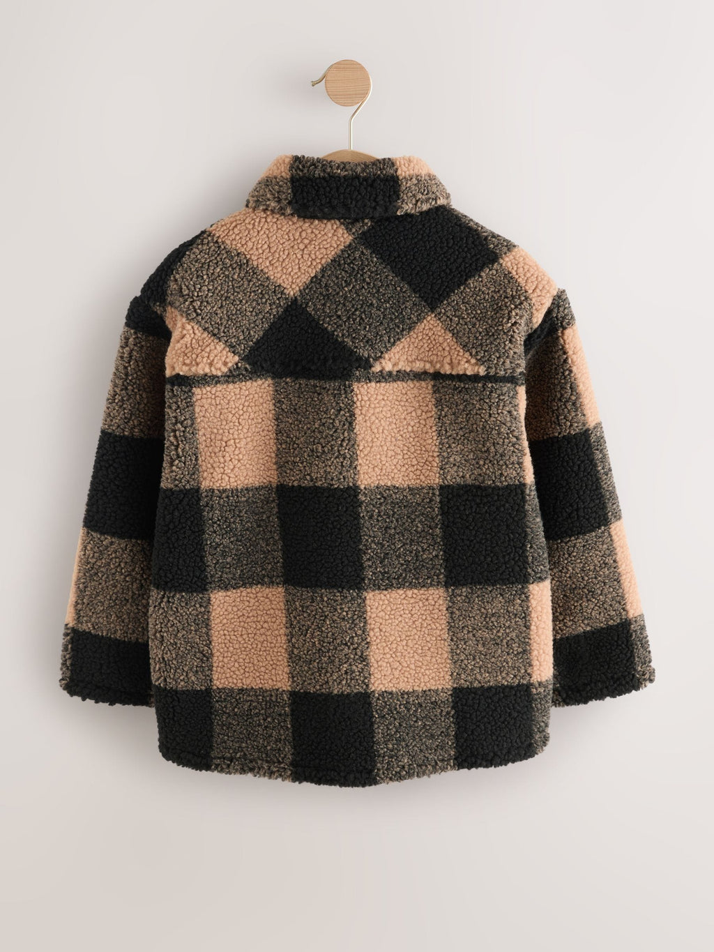 Black/Tan Buffalo Borg Fleece Check Shacket (3-16yrs)