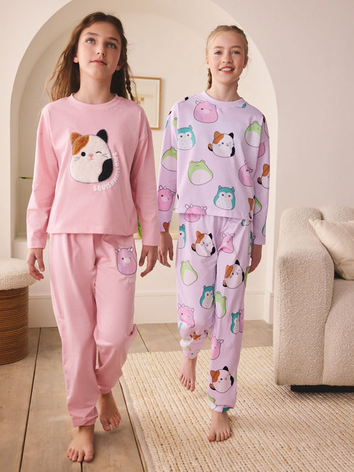Pink/Lilac Squishmallow Pyjamas 2 Pack (5-14yrs)