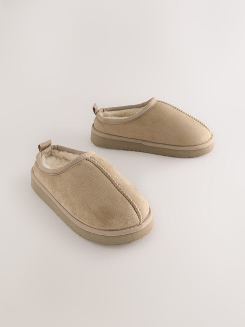Neutral Cosy Mule Slippers