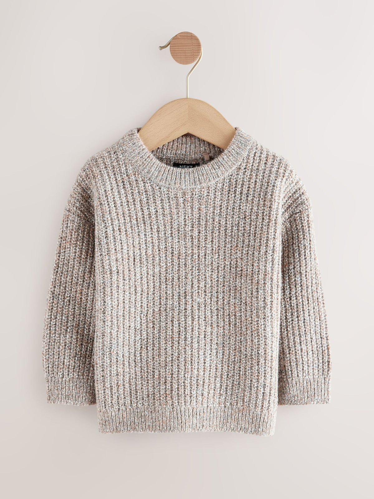 Neutral Knitted Crew Neck Jumper (3mths-7yrs)