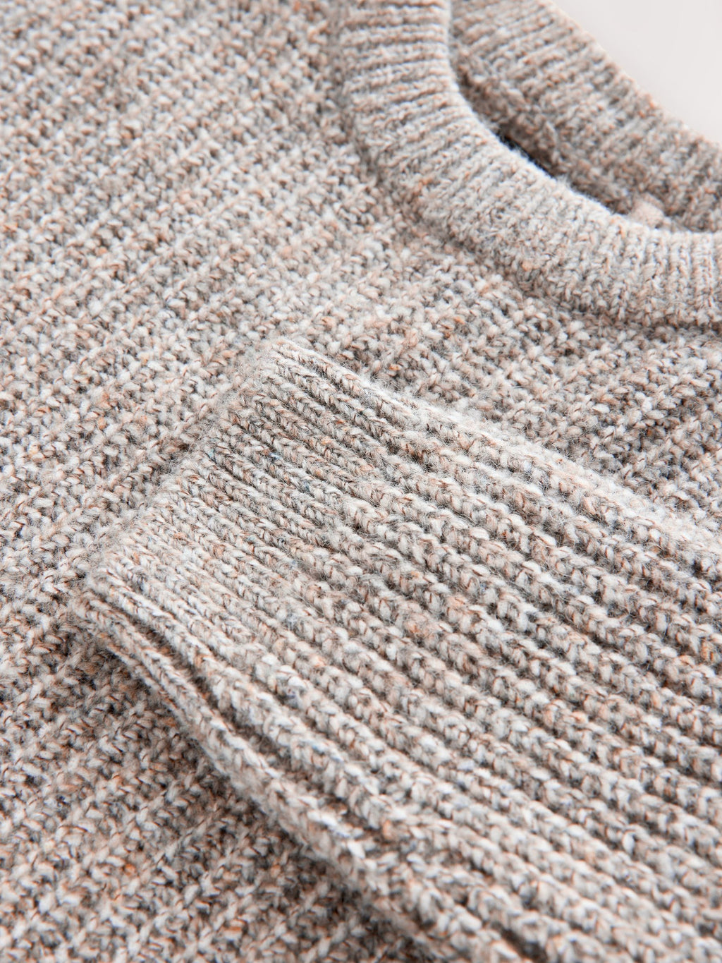 Neutral Knitted Crew Neck Jumper (3mths-7yrs)
