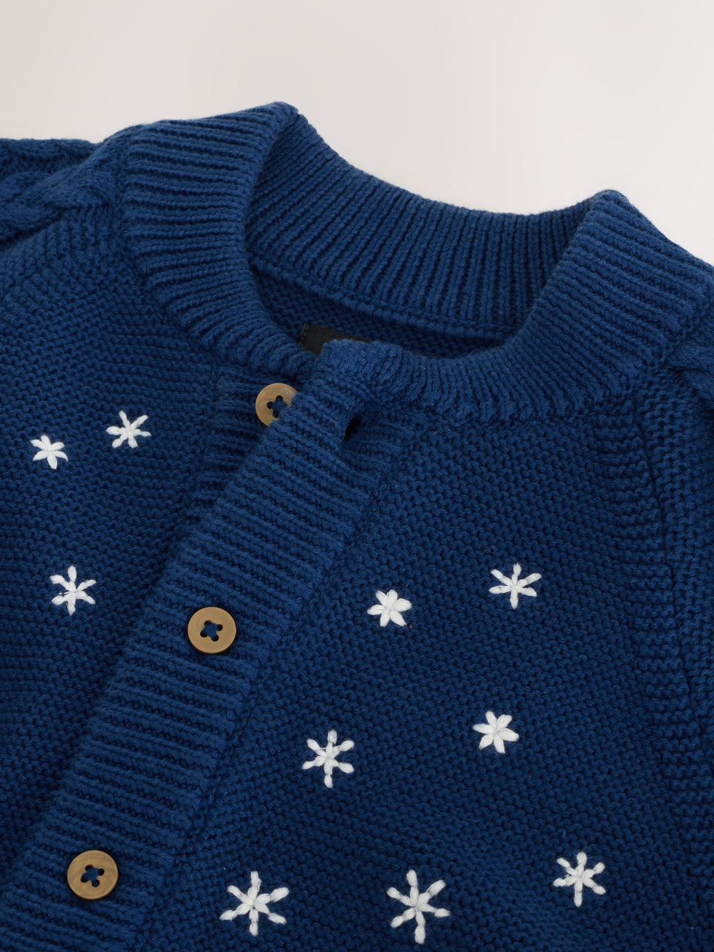 Navy Blue Pattern Christmas Cardigan (3mths-7yrs)