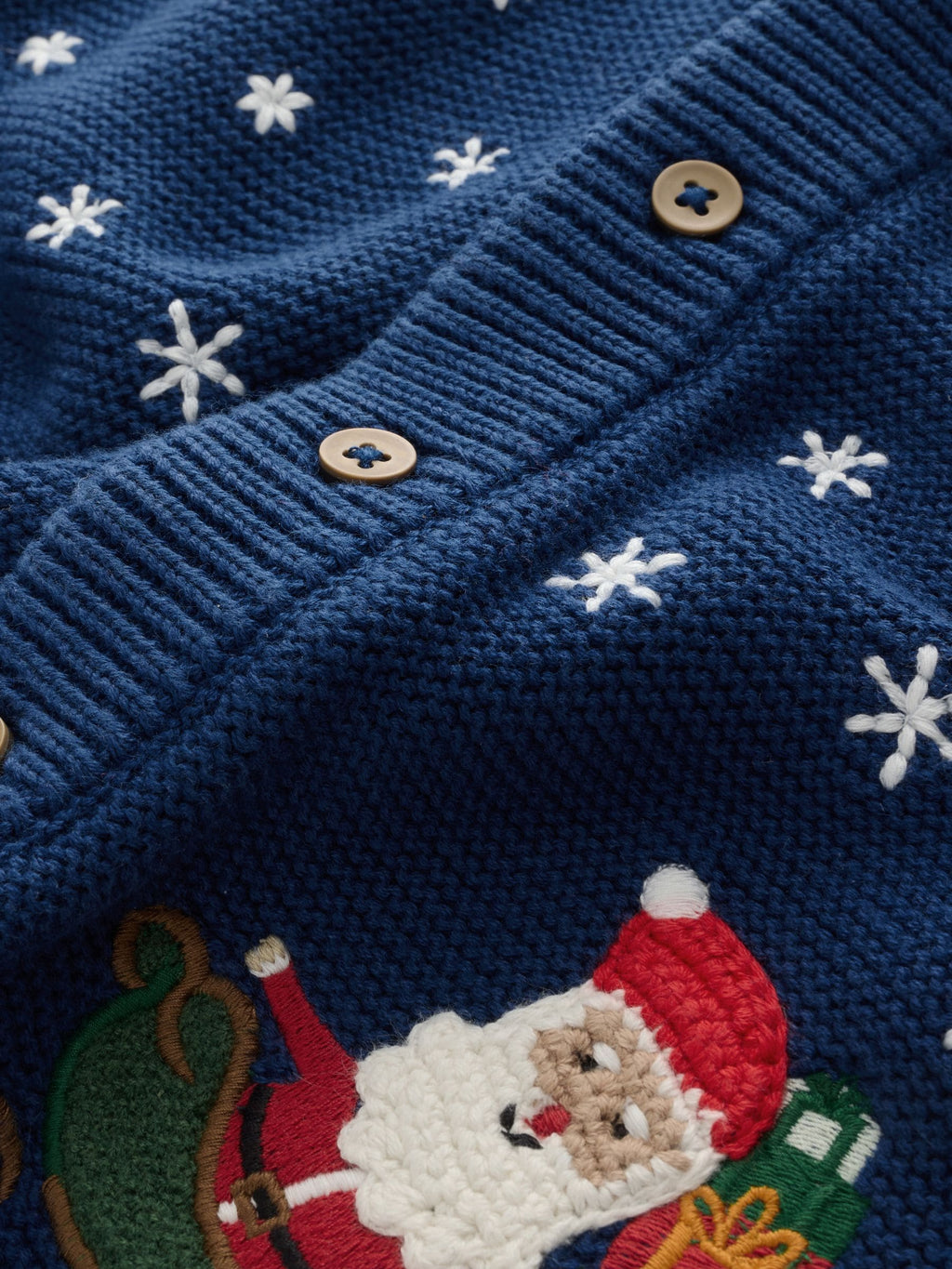 Navy Blue Pattern Christmas Cardigan (3mths-7yrs)