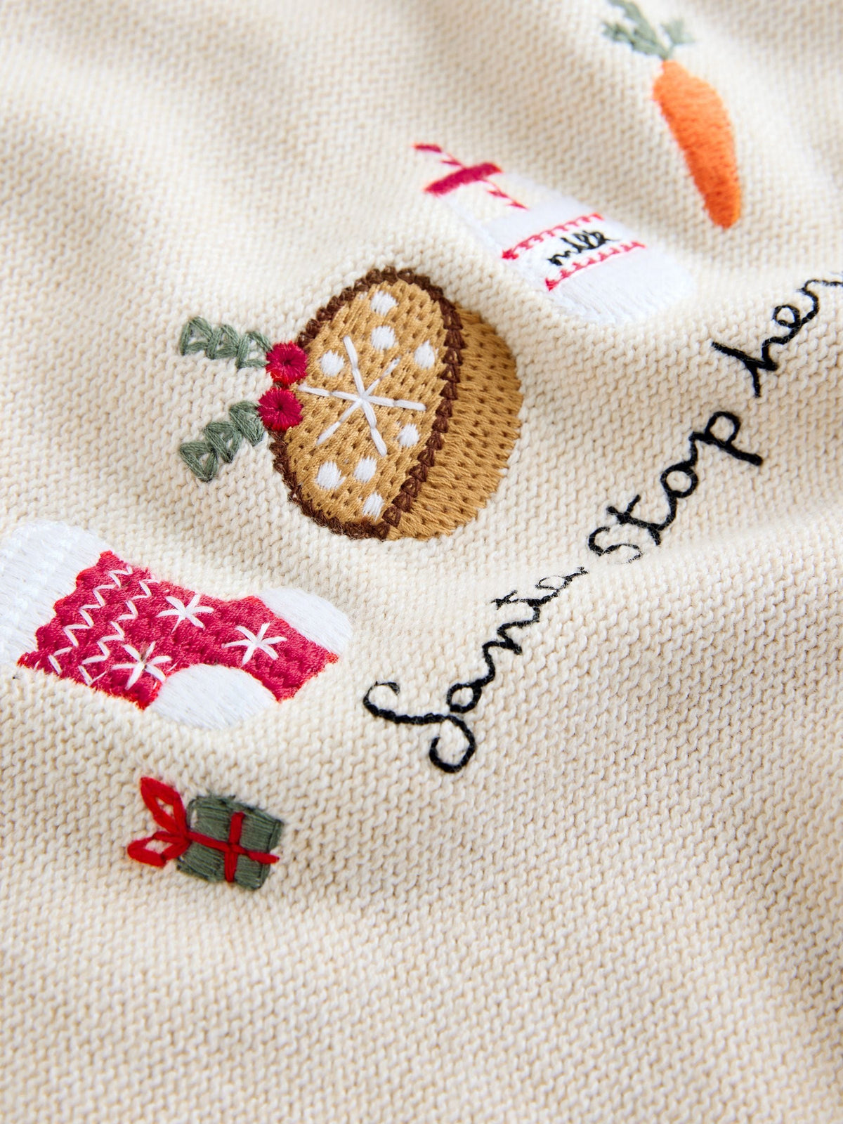 Cream Knitted Christmas Jumper (3mths-7yrs)