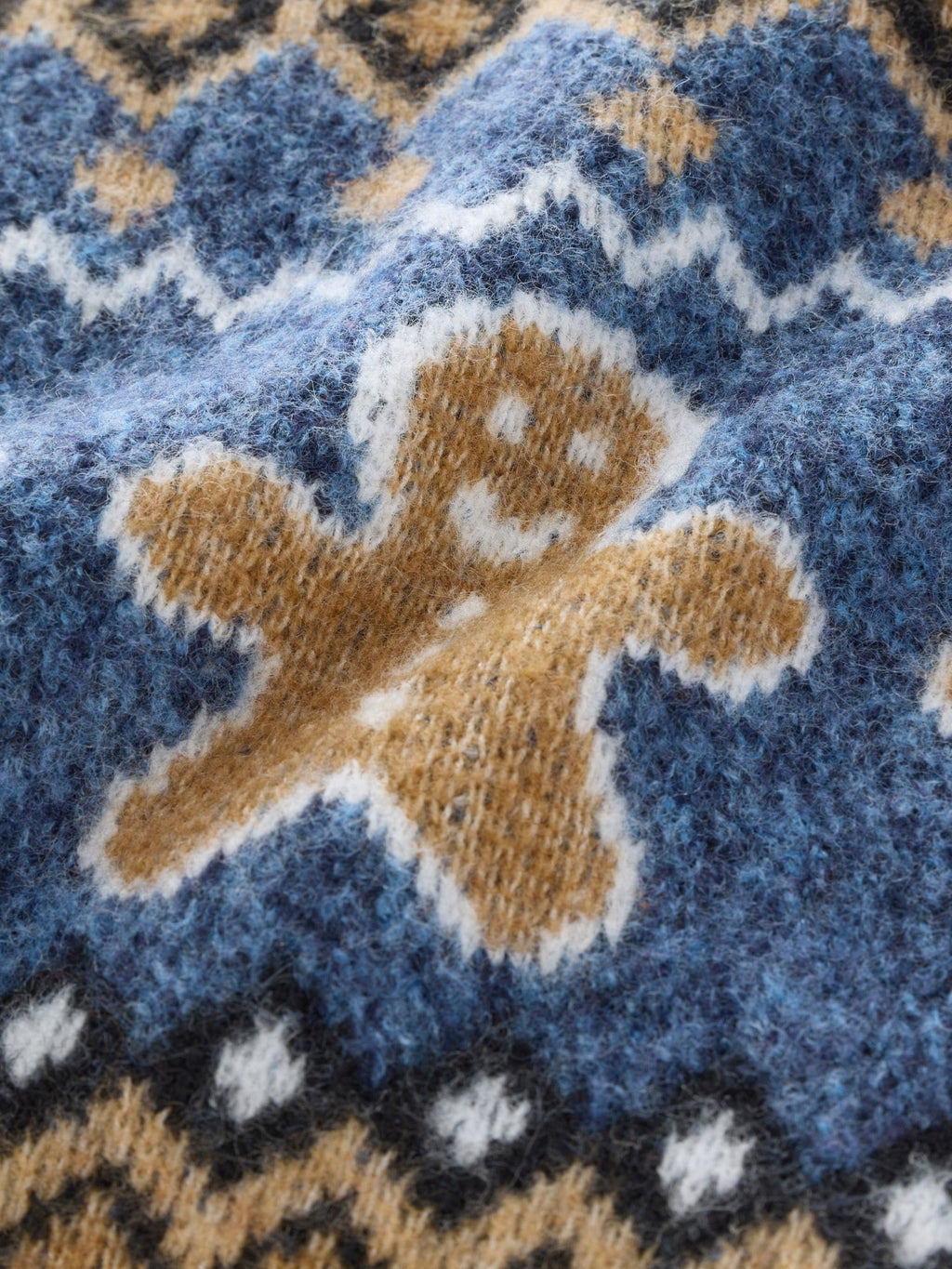 Navy Blue Gingerbread Knitted Christmas Jumper (3mths-7yrs)