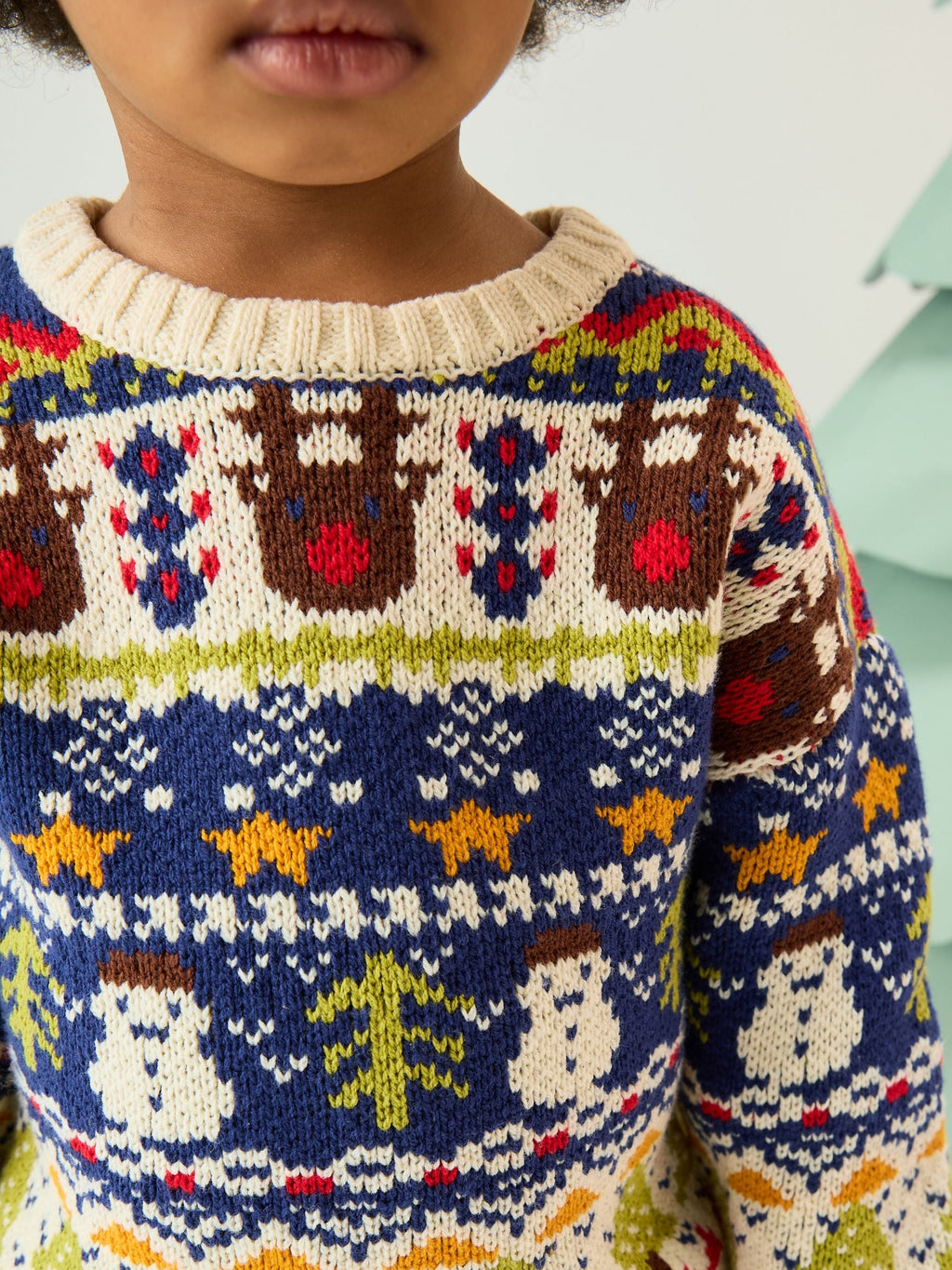 Multi Knitted Christmas Jumper (3mths-7yrs)