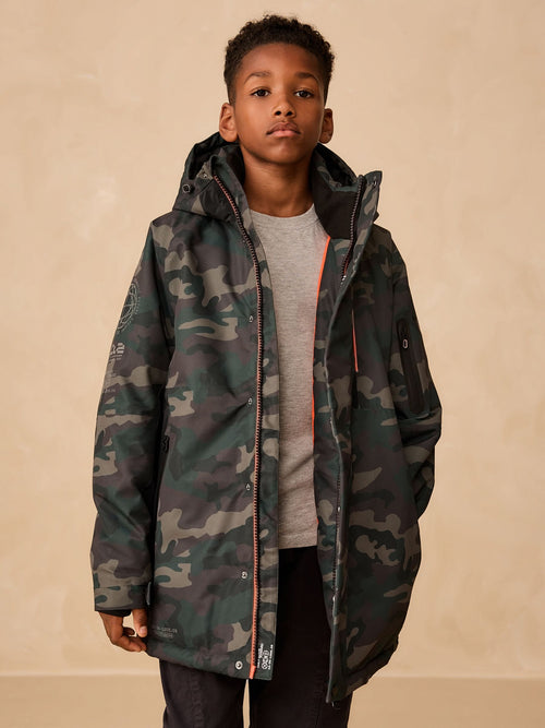 Camouflage Premium Waterproof Parka Coat (3-16yrs)