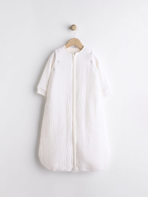 Ecru 2.5 TOG Removable Sleeve Muslin Baby Sleep Bag