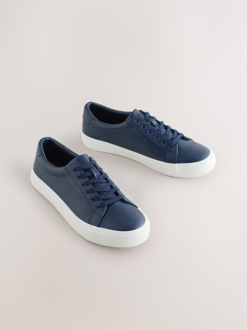 Navy Standard Fit (F) Lace-Up Smart Trainers