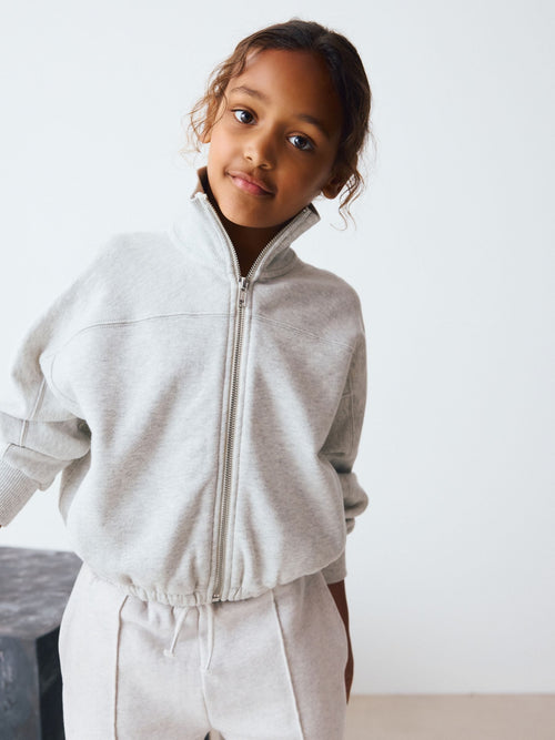 Grey Zip Through Sweat Jacket (3-16yrs)