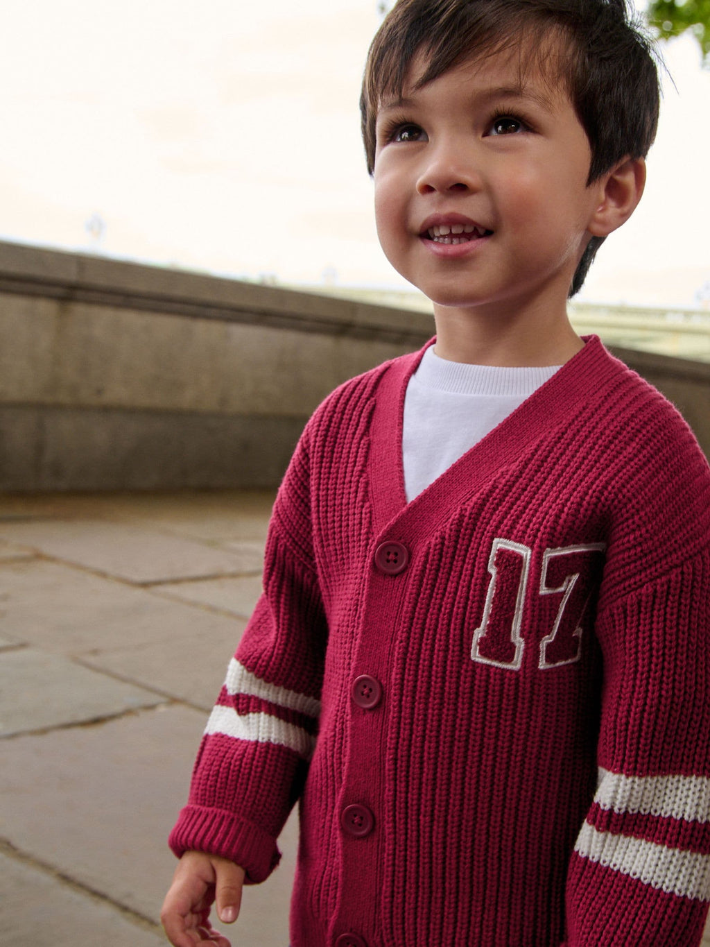 Red Varsity Character Cardigan (3mths-7yrs)