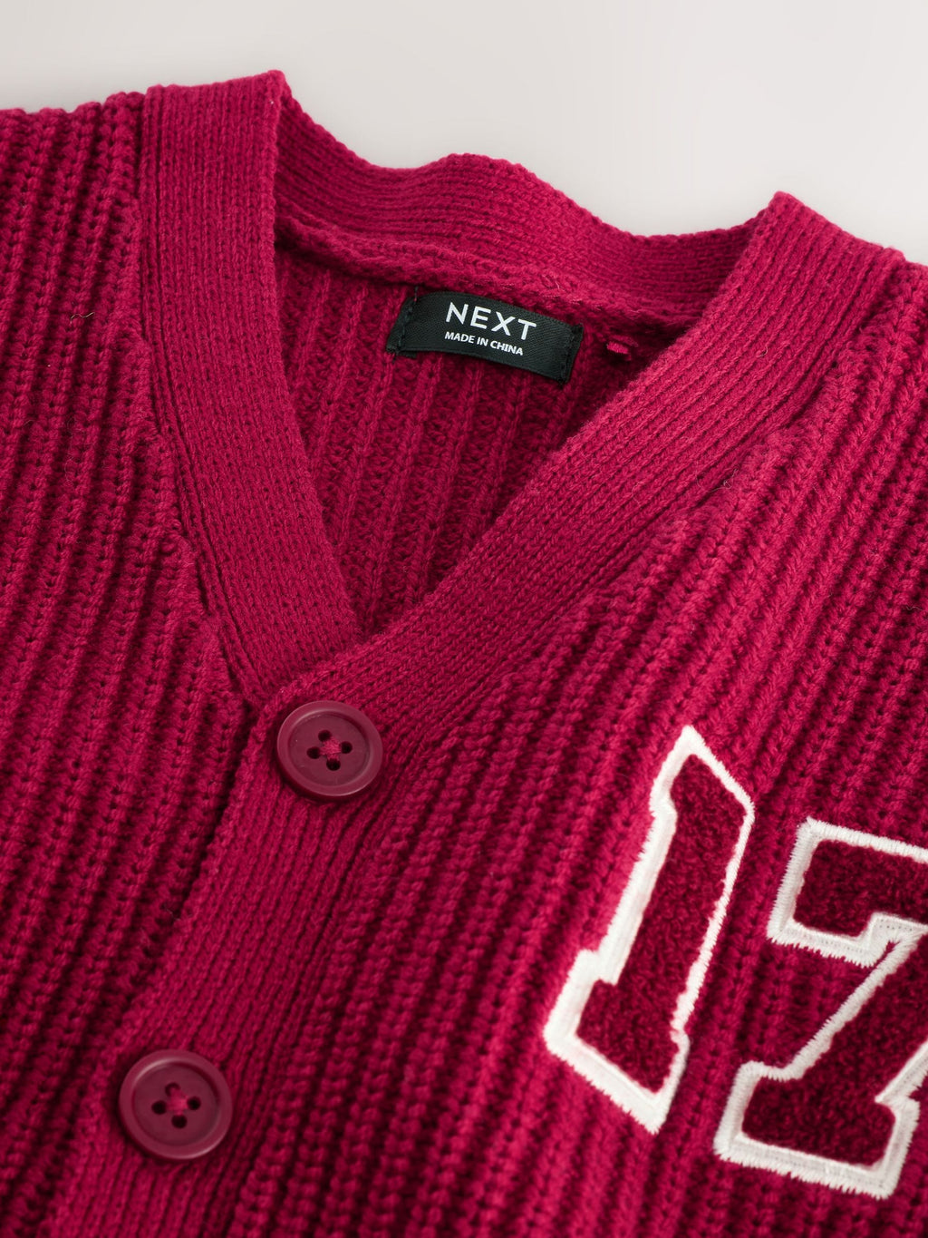 Red Varsity Character Cardigan (3mths-7yrs)