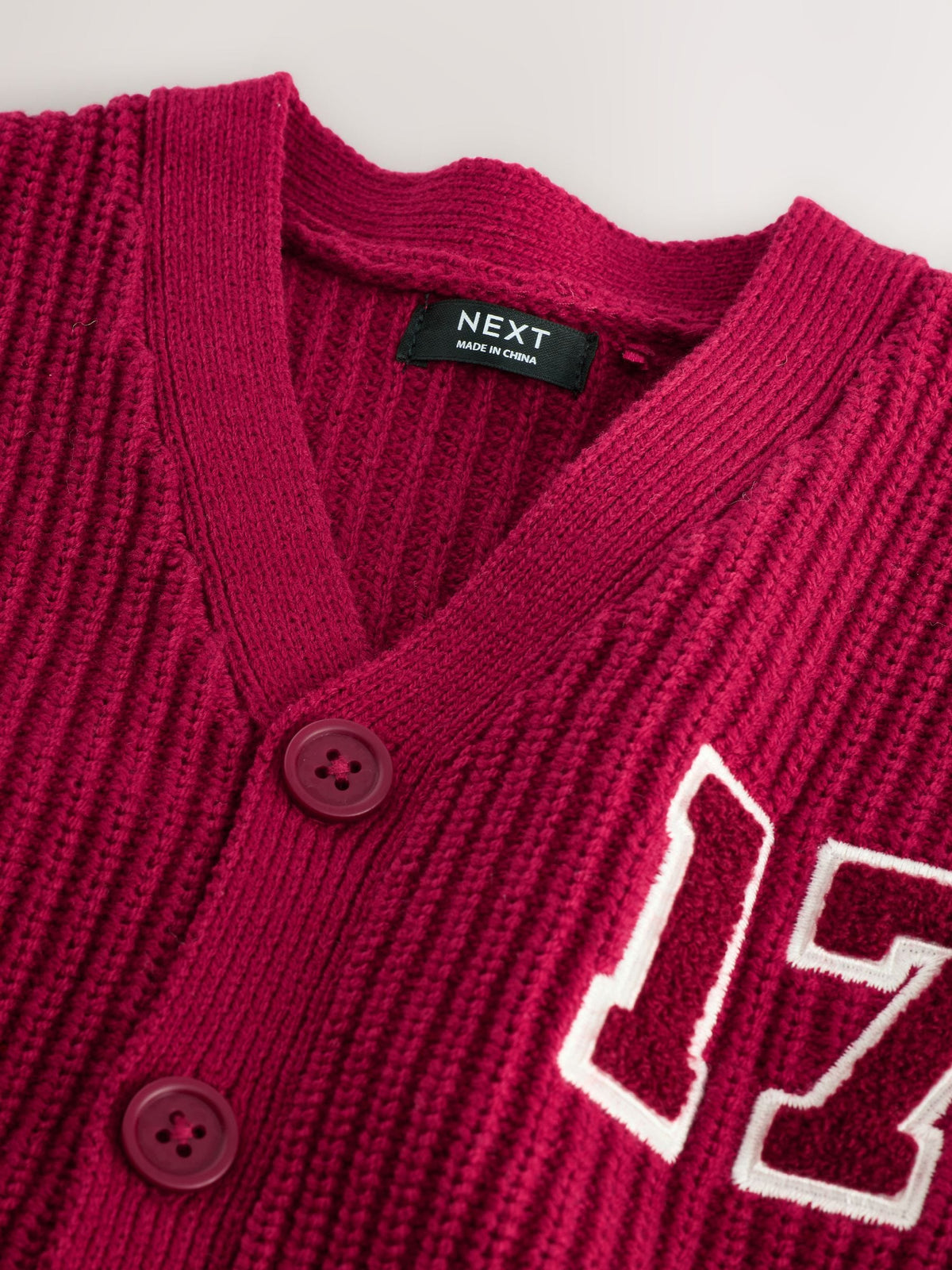 Red Varsity Character Cardigan (3mths-7yrs)