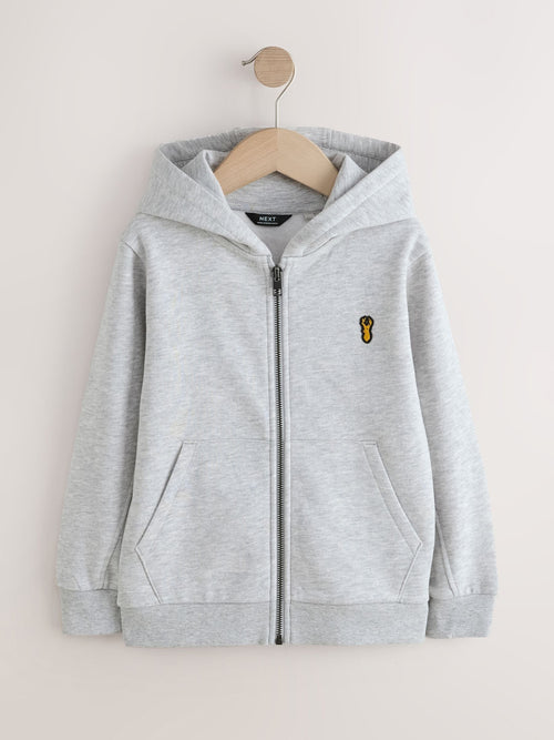 Grey Stag Regular Fit Zip Through Hoodie (3-16yrs)